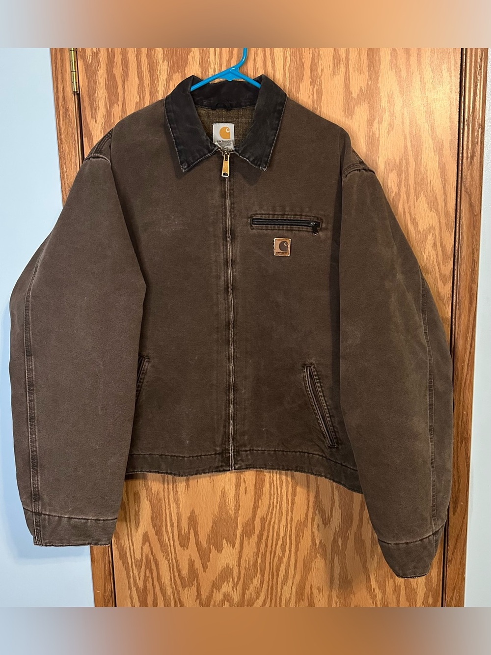 Carhartt J97 CHT Detroit Jacket Mens 2XLT CHB Blanket Lined Lined